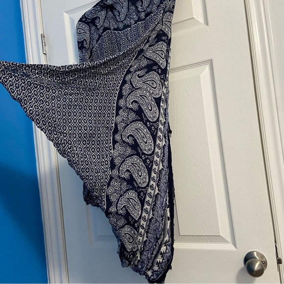 American Eagle Women’s Navy & White Paisley Cocoon Cardigan Kimono Size O/S - Picture 8 of 11